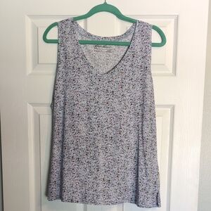 Eddie Bauer Gray Tank Top Lightweight Knit Scoop Neck